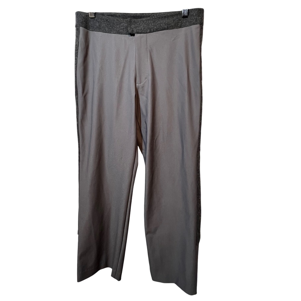 MEXX Women's Gray Career Dress Pants Trousers‎ with Dark Gray Trim Size 38
